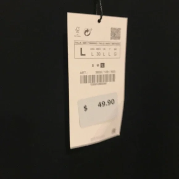 Black Long Sleeve Zara Silver Studded Knit Sweater with Puff Sleeves - Picture 4 of 5